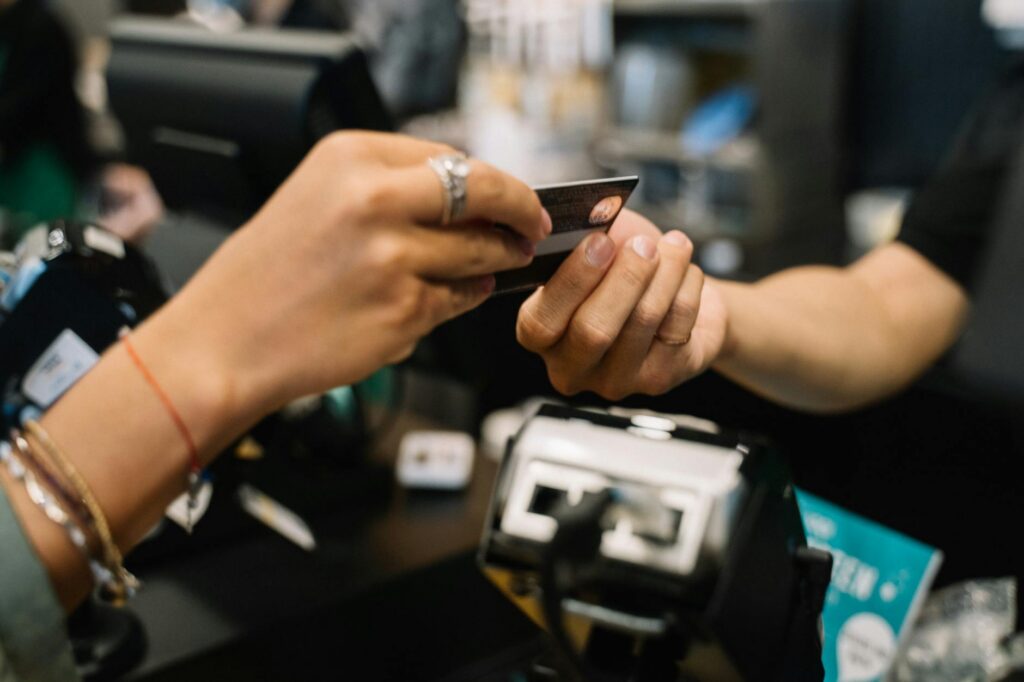Credit cards fanned out representing cashback and points reward cards