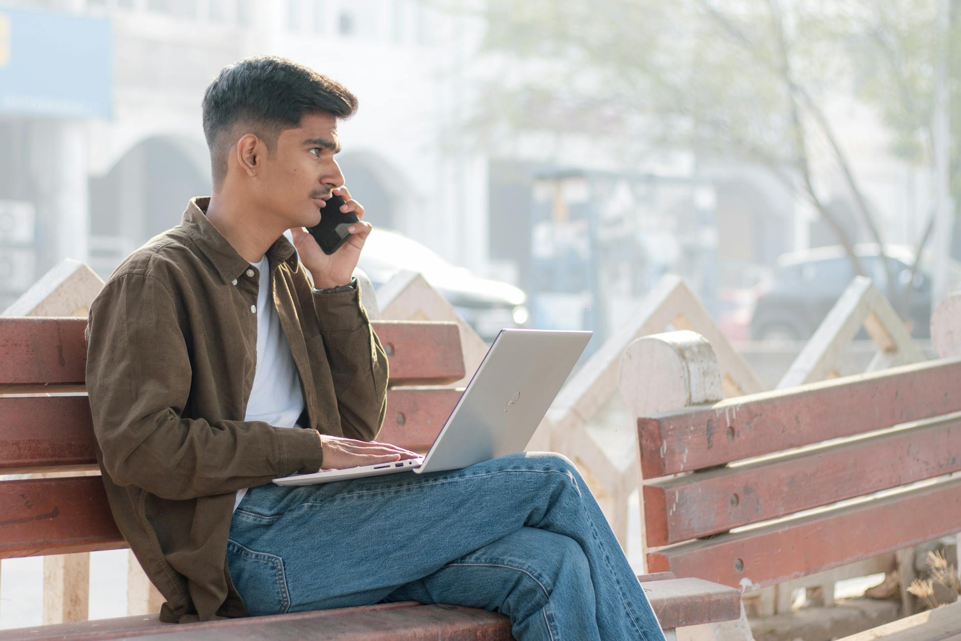 Person working as a freelancer from home