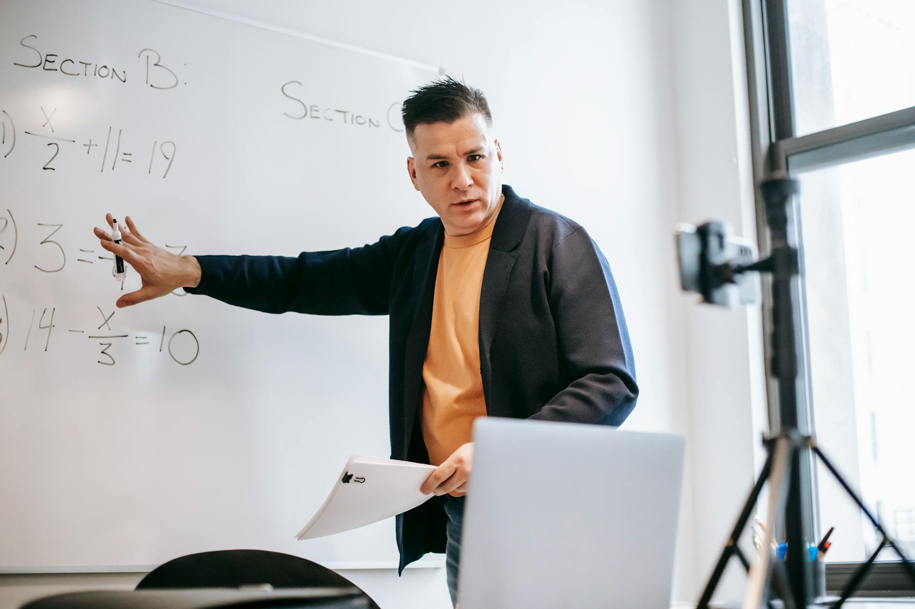 Person creating an online course or digital product
