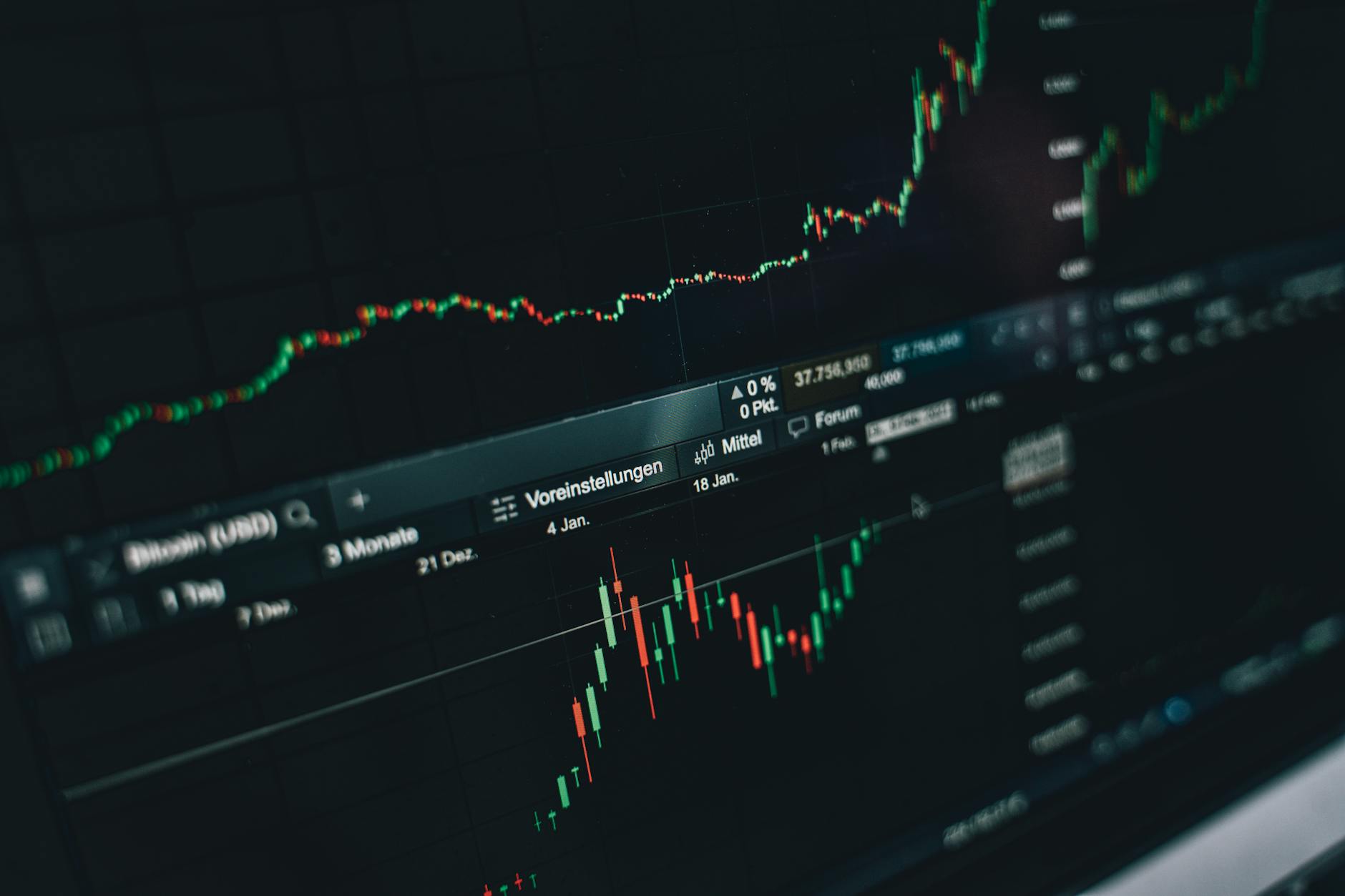 Financial analyst reviewing stock data for value and growth investing research